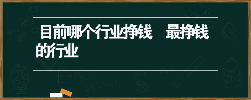 目前最赚钱的行业有哪些(揭秘当下最具赚钱潜力的行业趋势)